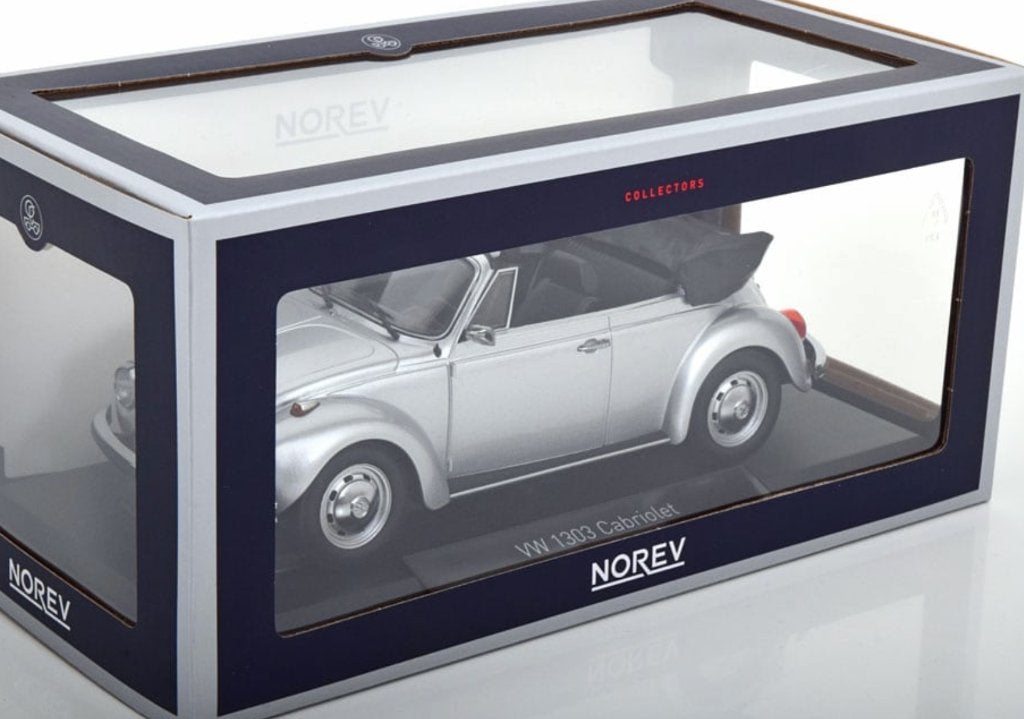 VW 1303 Cabriolet 1973 Zilver schaal 1/18 NOREV ref. 188530, Verzenden, Nieuw, Auto, Norev