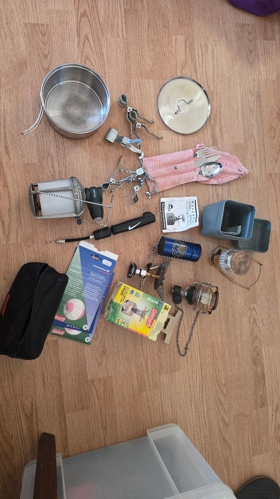 Camping Uitrusting Set - Coleman, MSR, Campingaz, Ophalen of Verzenden, Zo goed als nieuw