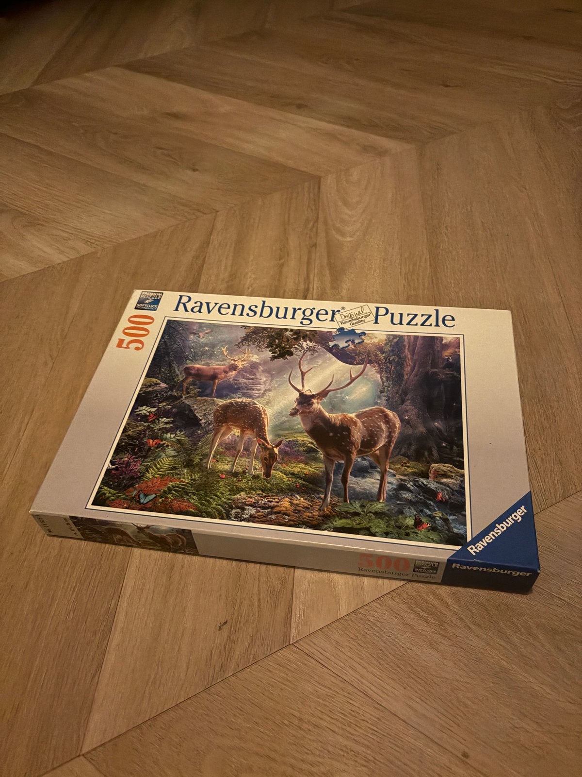 Ravensburger Legpuzzel 500 stukjes - Herten in het bos, Ophalen, 500 t/m 1500 stukjes, Gebruikt, Legpuzzel