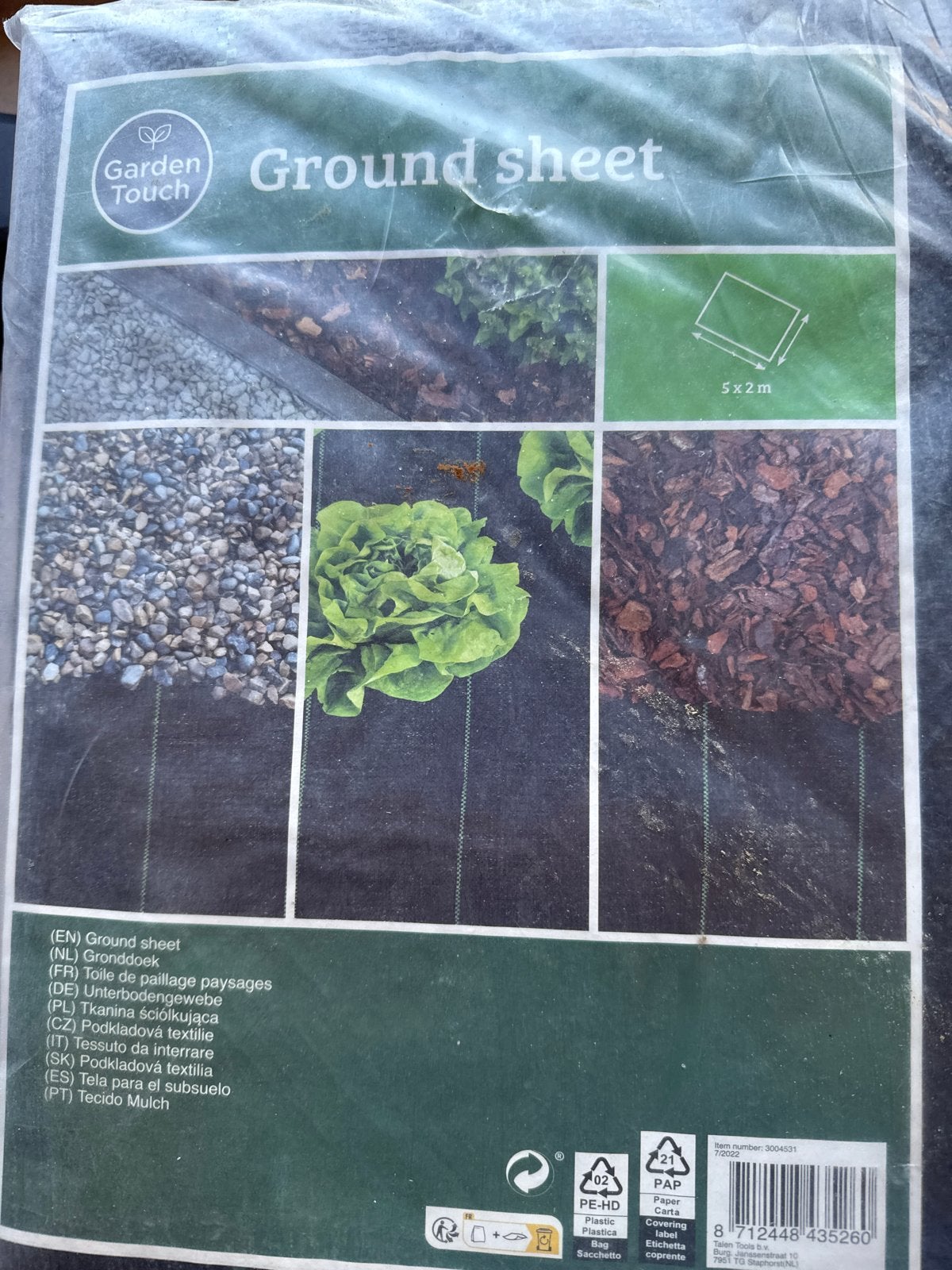 Garden Touch Gronddoek 5x2m - Nieuw, Ophalen of Verzenden, Nieuw, 10 tot 20 m²