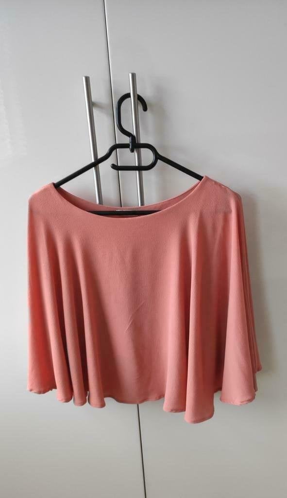 Moderne zalmkleurige blouse van ZARA maat M, Zara, Ophalen of Verzenden, Zo goed als nieuw, Maat 38/40 (M)