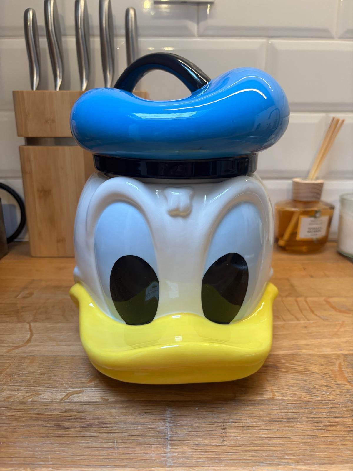 Disney Donald Duck cookie jar koekjespot, Ophalen of Verzenden, Donald Duck, Nieuw, Beeldje of Figuurtje