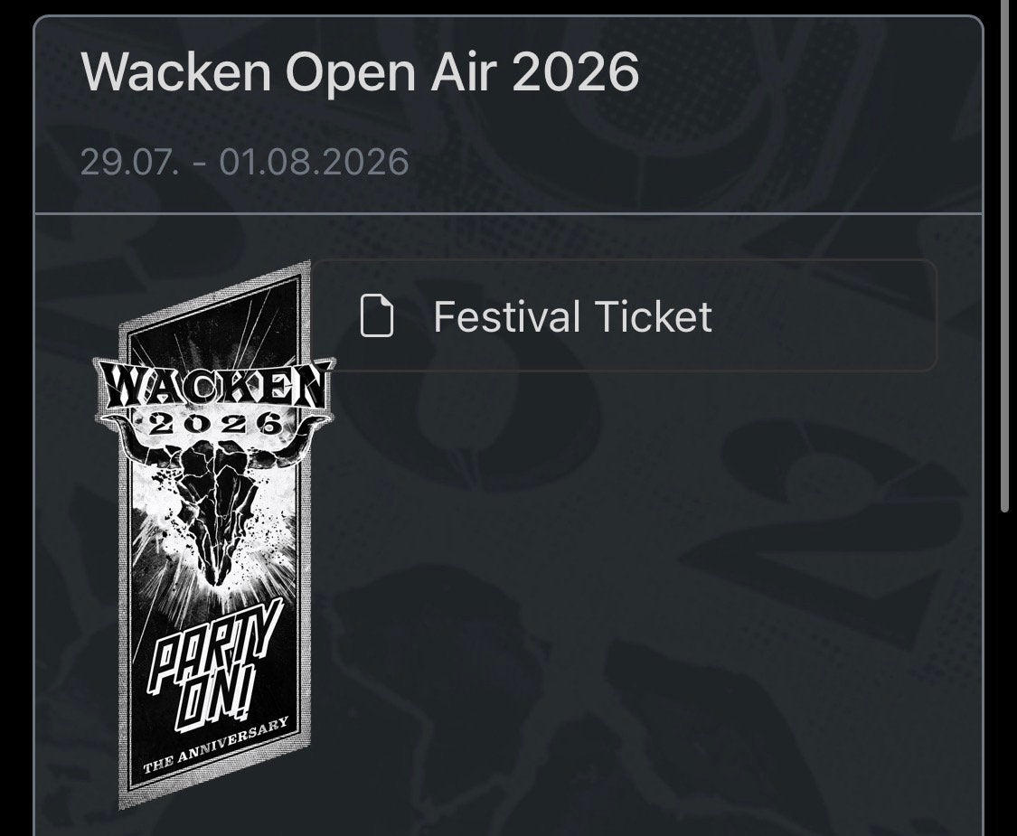 Wacken Open Air Festival Combi Ticket 2026, Tickets en Kaartjes, Evenementen en Festivals, Eén persoon