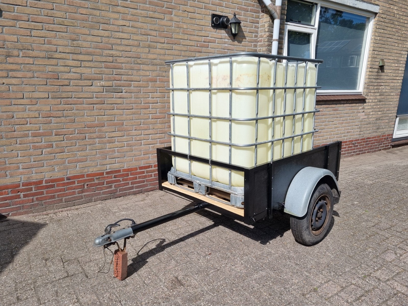 ibc tank op aanhangwagen, 150 liter of meer, Ophalen, Kunststof, Met kraantje