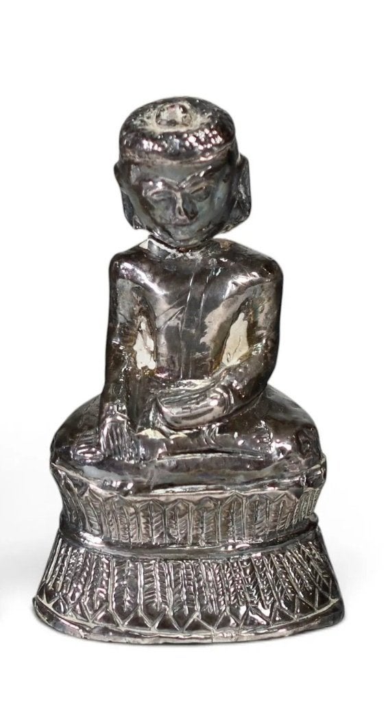 Boeddhabeeld in zilver – 11,5 cm, Ophalen of Verzenden