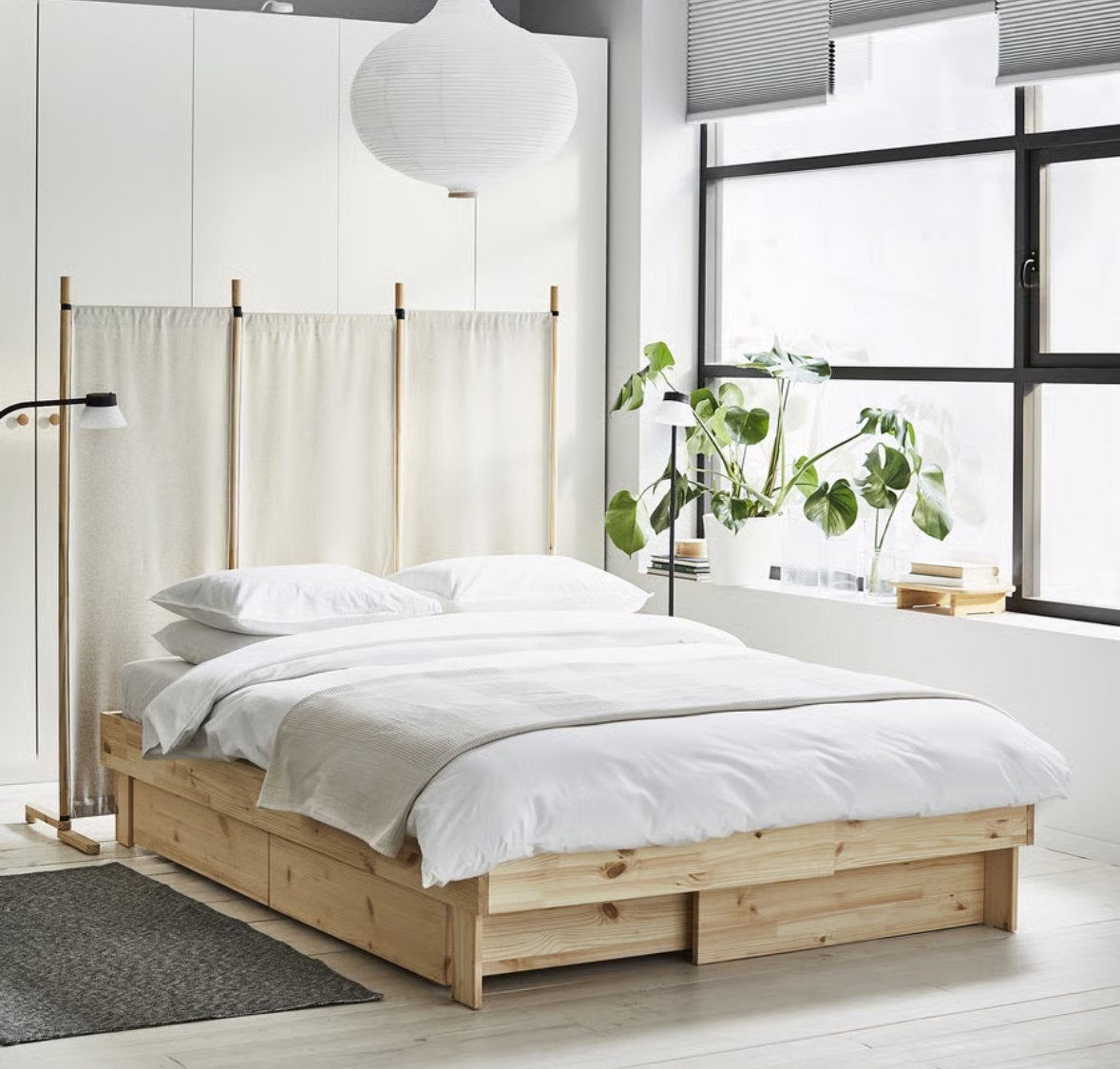 IKEA MALM bedframe met opberglades, 160x200 cm & (80x200cm), Ophalen, Overige kleuren, Tweepersoons, Zo goed als nieuw