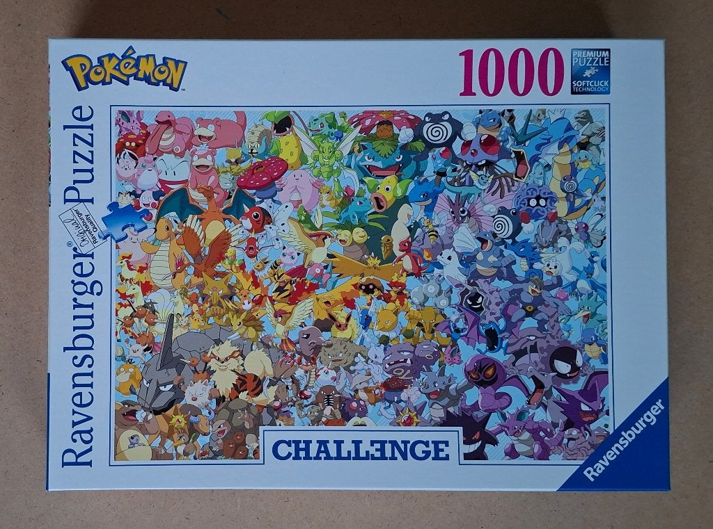 Puzzel van Ravensburger Challenge, Pokemon, 1000 Stukjes, Ophalen of Verzenden, 500 t/m 1500 stukjes, Zo goed als nieuw, Legpuzzel