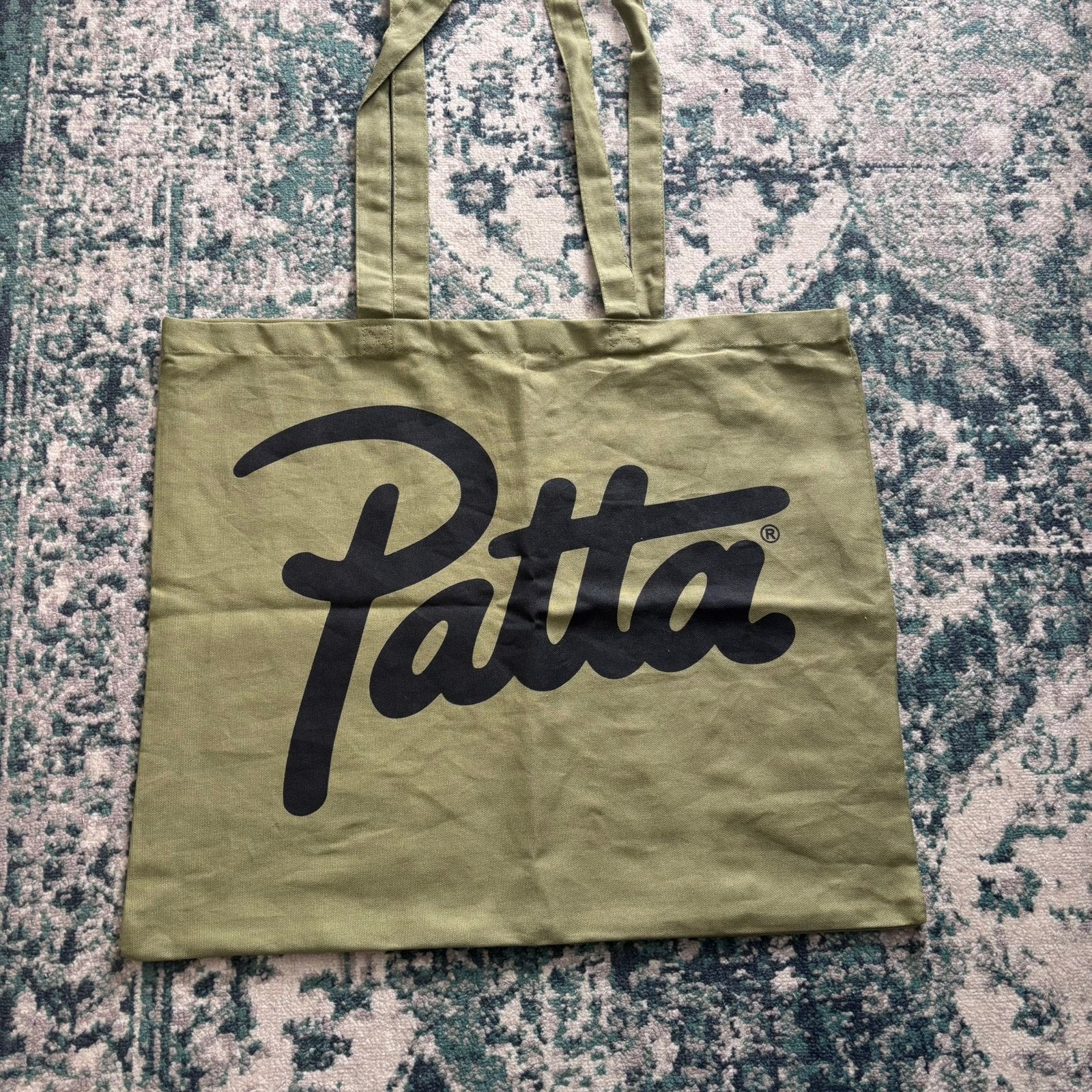 Patta Tote Bag - Khaki, Ophalen of Verzenden, Nieuw, Groen