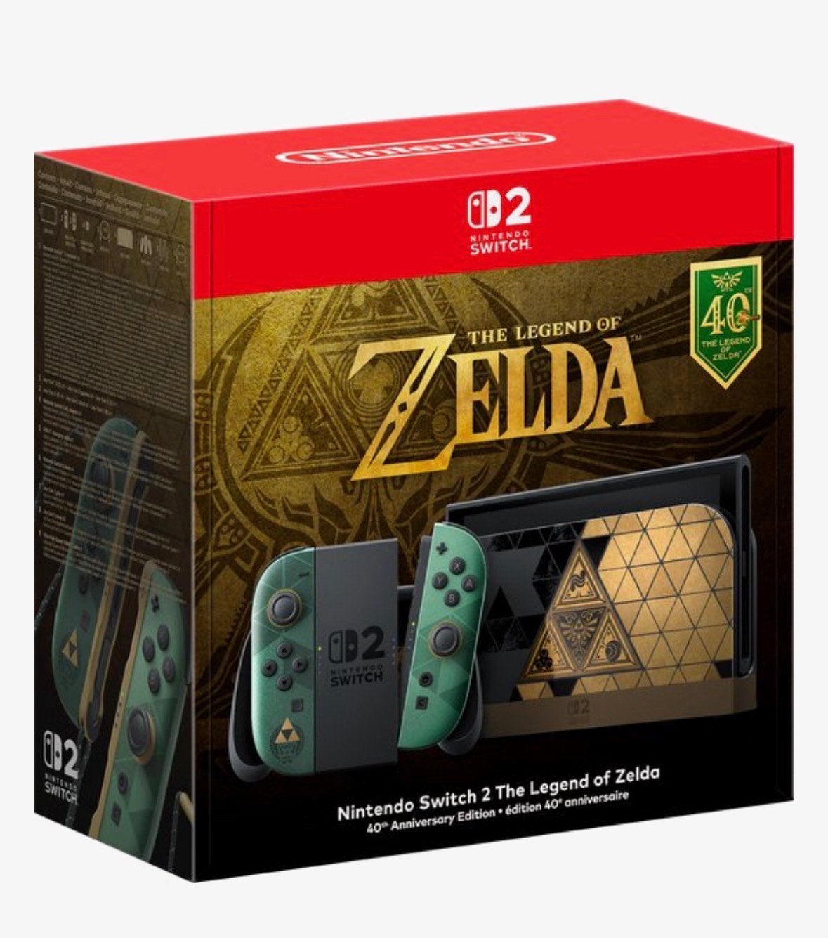 Pre order - Switch 2 The Legend of Zelda 40th Anniversary, Nintendo, Met games, Support@nintendo.eu, Met 2 controllers