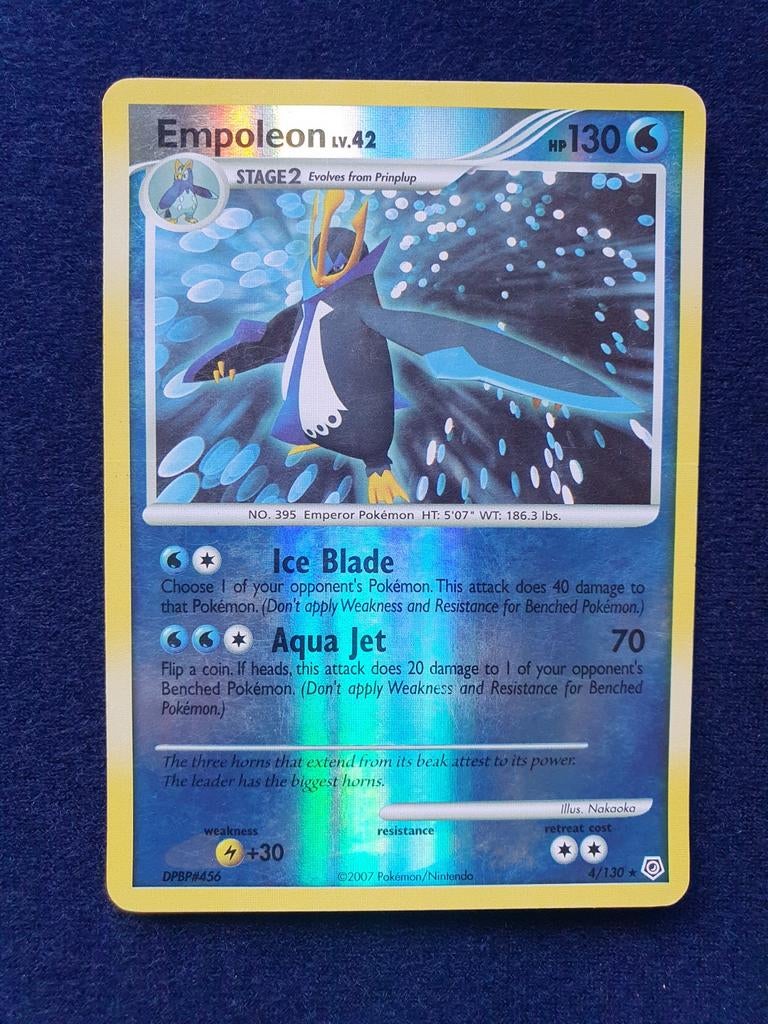 Empoleon 4/130 reverse holo pokemon kaart, Hobby en Vrije tijd, Ophalen of Verzenden, Gebruikt