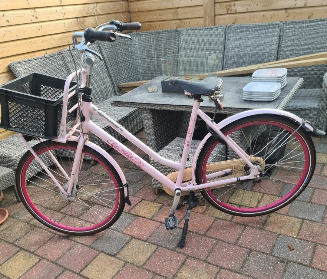 Gazelle damesfiets Roze - 28 inch, 26 inch of meer, Terugtraprem, Gebruikt, Ophalen of Verzenden