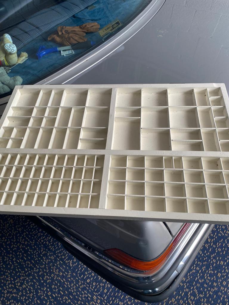 Houten sorteerbak / vakkenbak, Ophalen, Gebruikt, Wit, Hout