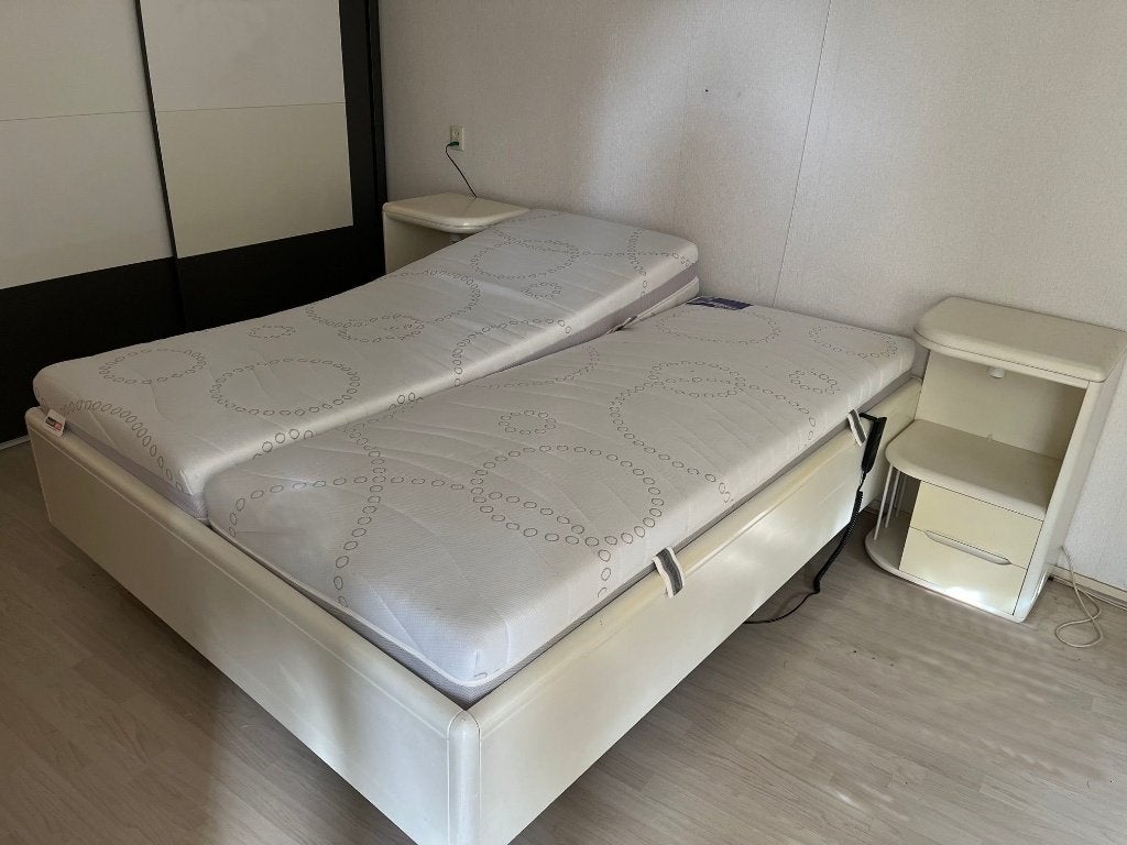 2 persoons bed, Huis en Inrichting, Ophalen, Wit, Tweepersoons, 200 cm