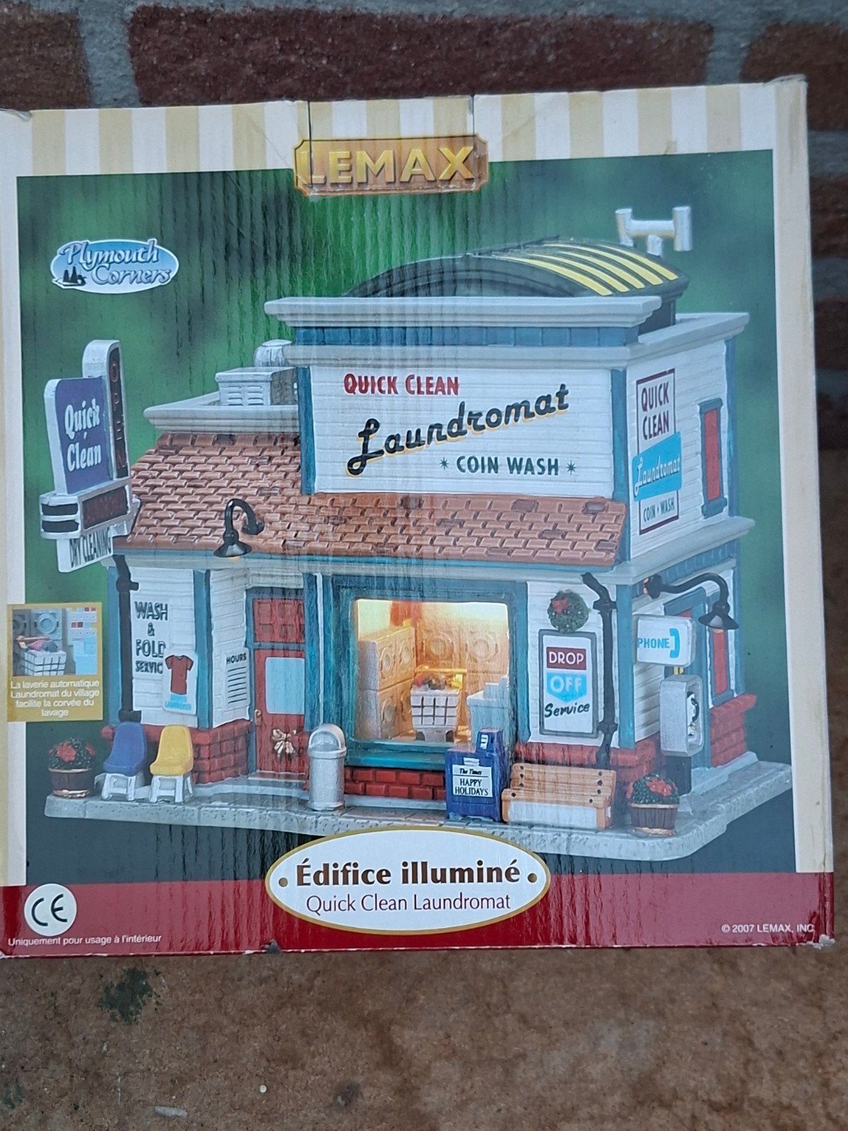 Lemax Quick Scan Laundromat - Zeldzaam en Compleet Item, Ophalen of Verzenden, Zo goed als nieuw