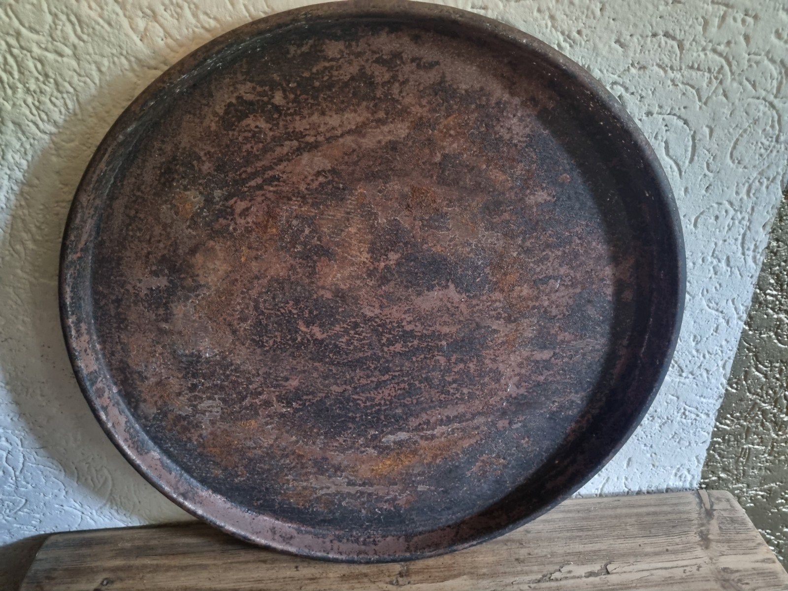 Te koop metalen dienblad, Huis en Inrichting, Woonaccessoires | Dienbladen, Ophalen, Rond, Metaal