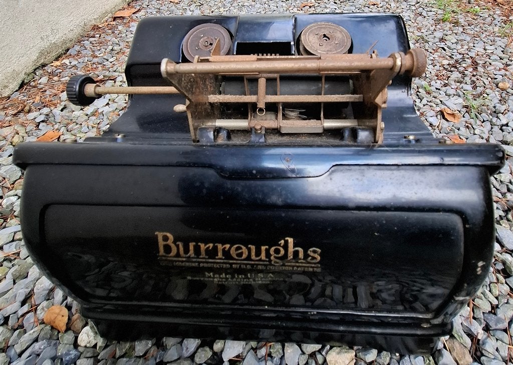 oude mechanische rekenmachine Burroughs, Ophalen, Gebruikt