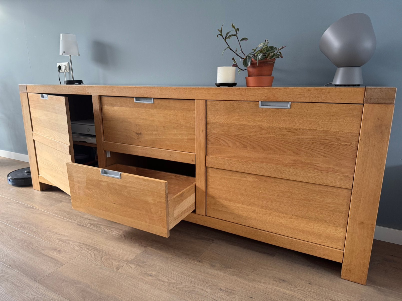 Dressoir massief hout, Ophalen, Gebruikt, Eikenhout, Met lade(s)