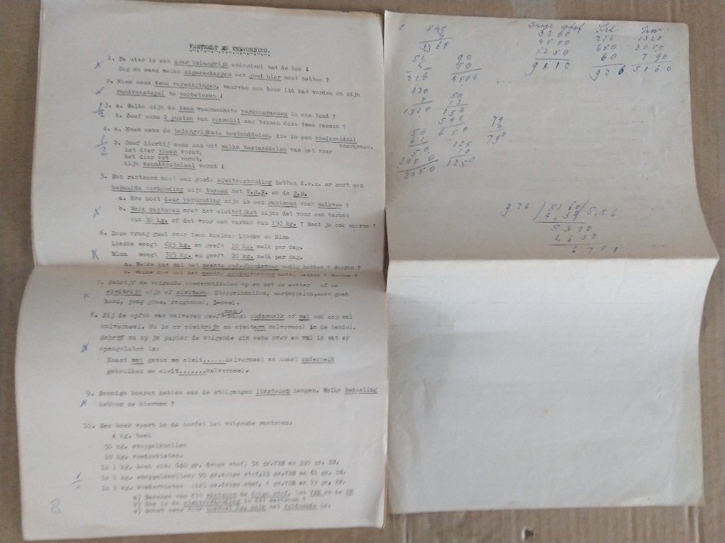 proefwerk agrarische opleiding ca. 1960, Ophalen of Verzenden, Gelezen