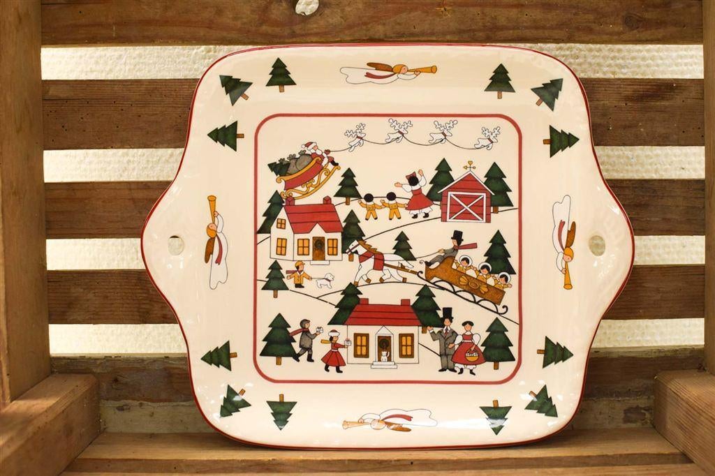 Masons Christmas Village porseleinen schaal 50874, Huis en Inrichting, Keuken | Servies, Gebruikt, Ophalen of Verzenden, Bord(en)