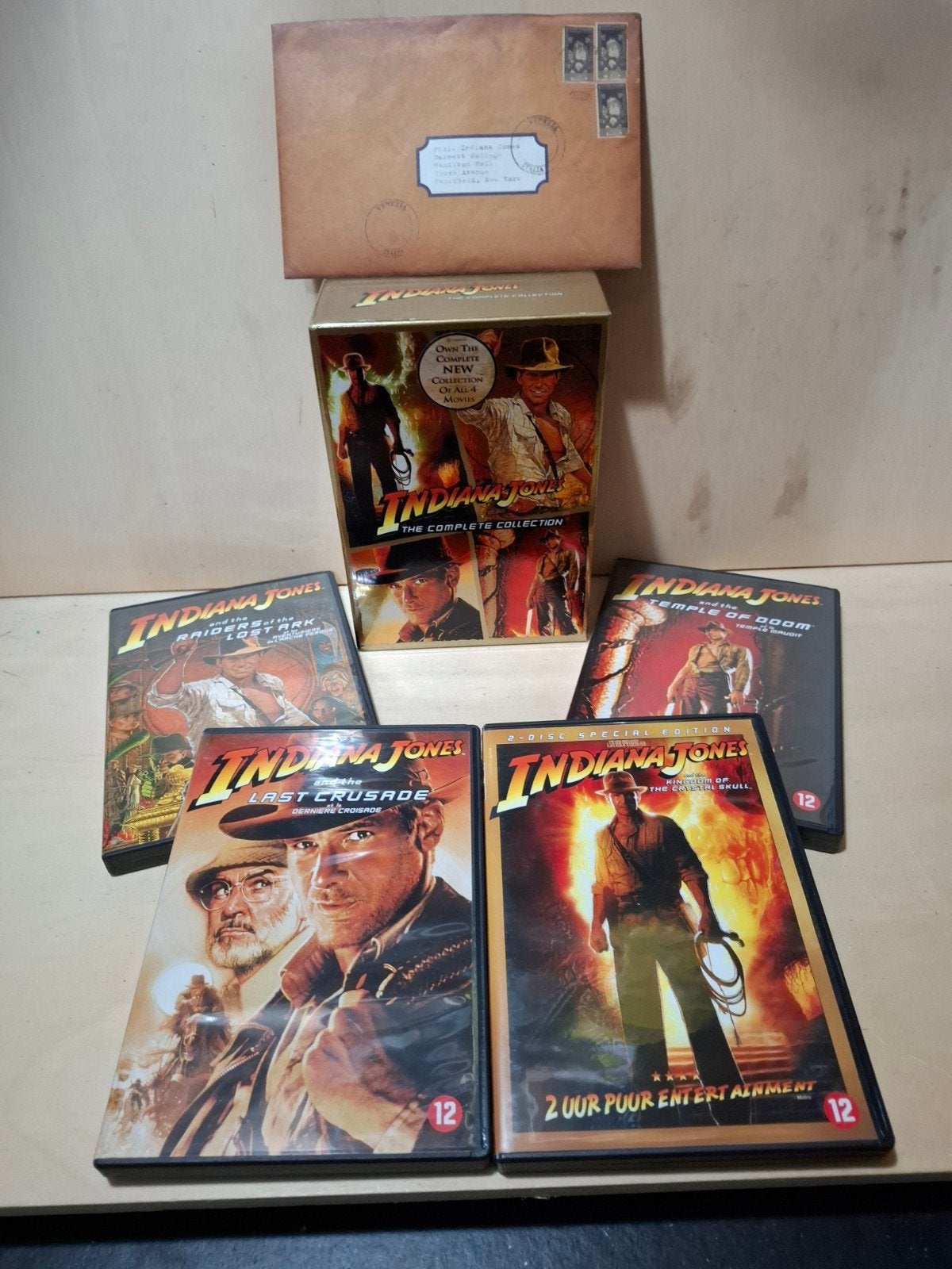 Indiana Jones 1 t/m 4 - Deluxe 4 DVD Box Set, Engels, Nederlands, Ophalen of Verzenden, Zo goed als nieuw