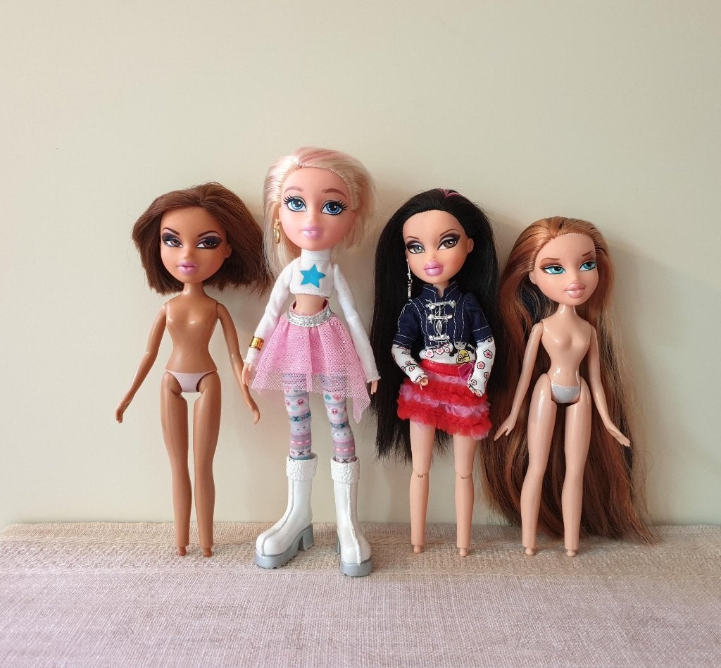 Bratz poppen set Yasmin, Snowkissed, Cloe Bratz Magic Hair, Ophalen, Gebruikt, Pop