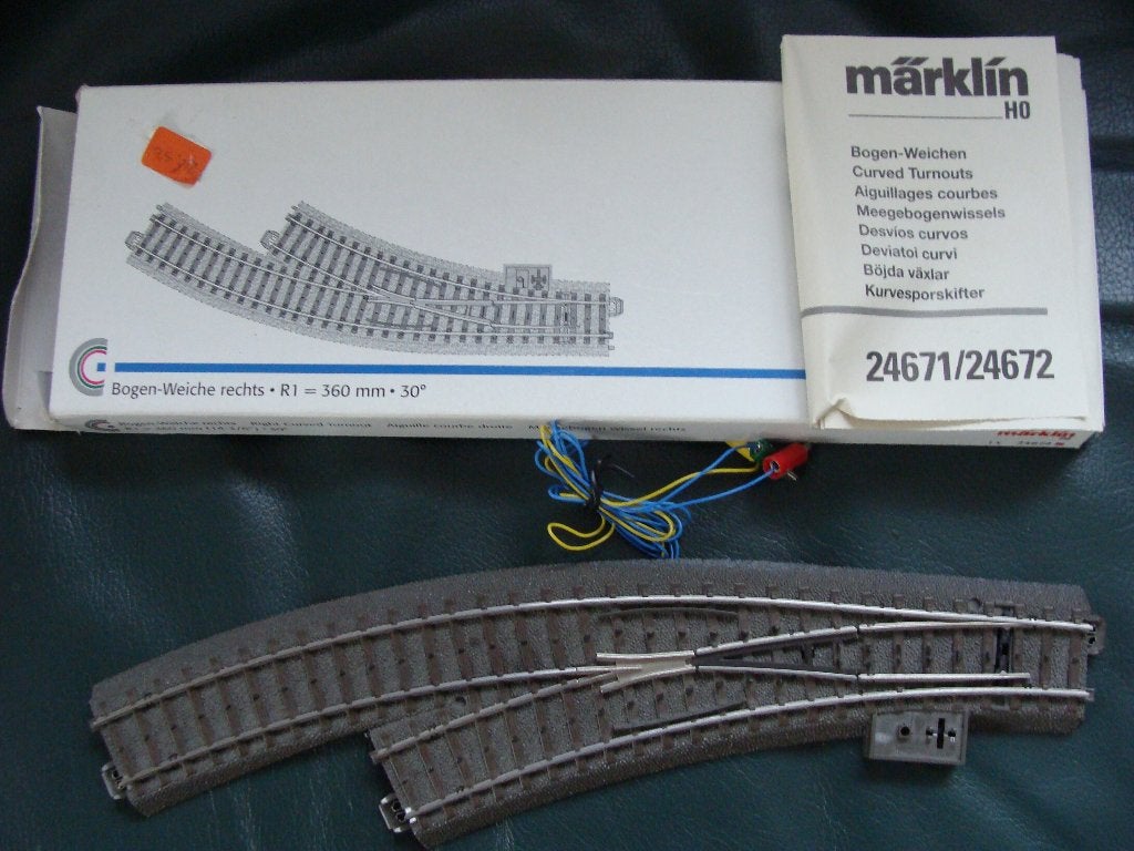 MARKLIN WISSEL 24671 & 74490, Wisselstroom, Gebruikt, Rails, Ophalen of Verzenden
