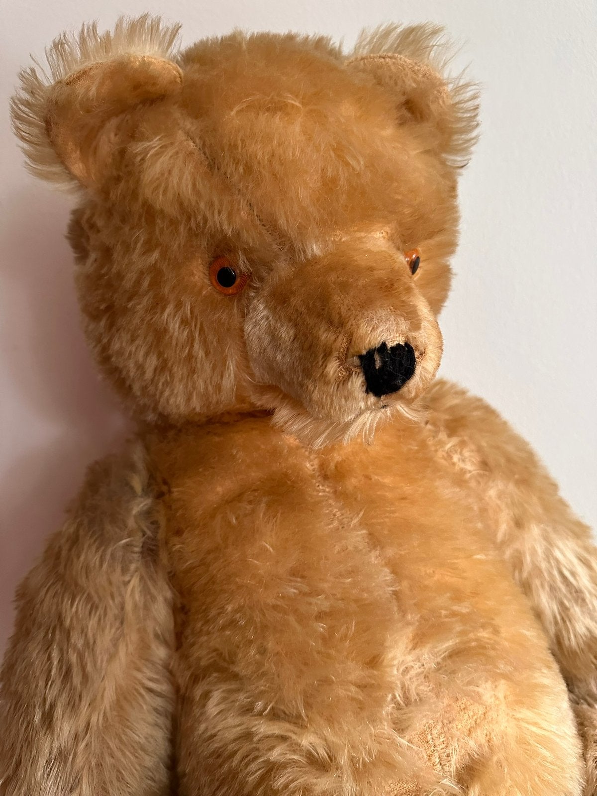 Grote oude teddybeer met karakter (60 cm), Verzamelen, Ophalen, Gebruikt, Stoffen beer, Overige merken