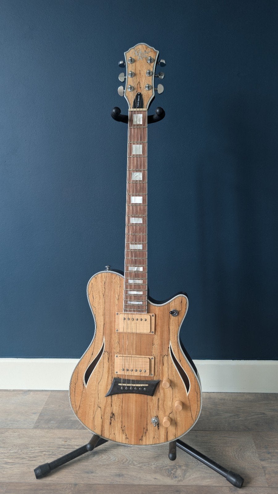 Michael Kelly Hybrid Special Spalted Maple (Elek+akoustisch), Ophalen of Verzenden, Gebruikt, Solid body, Overige merken