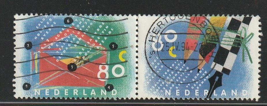 Nederland 1993 1571/1572ab Tien brieven-paar B, Gest Den Bos, Ophalen of Verzenden, Na 1940, Gestempeld
