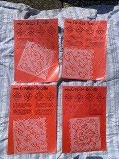 Crealies Doodle sjablonen - 5 stuks nieuw in verpakking, Hobby en Vrije tijd, Ophalen of Verzenden, Nieuw, Overige thema's, Overige typen
