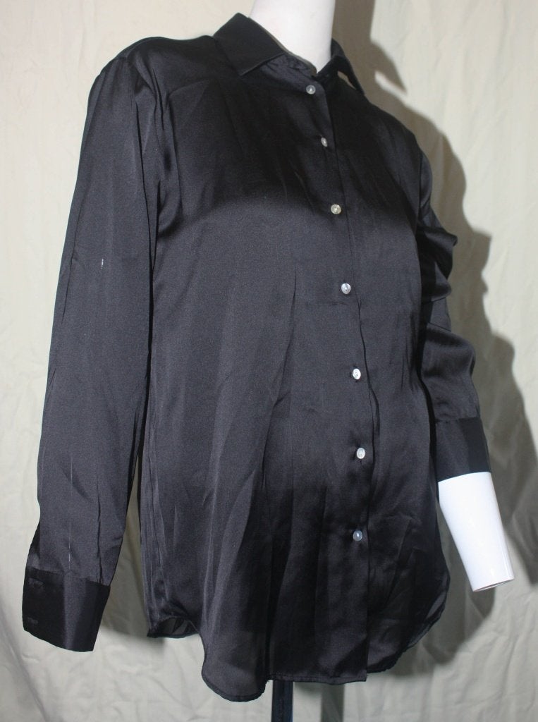 Nieuwe zwarte Zara blouse mt XS glanzend, Kleding | Dames, Nieuw, Ophalen of Verzenden, Maat 34 (XS) of kleiner, Zara