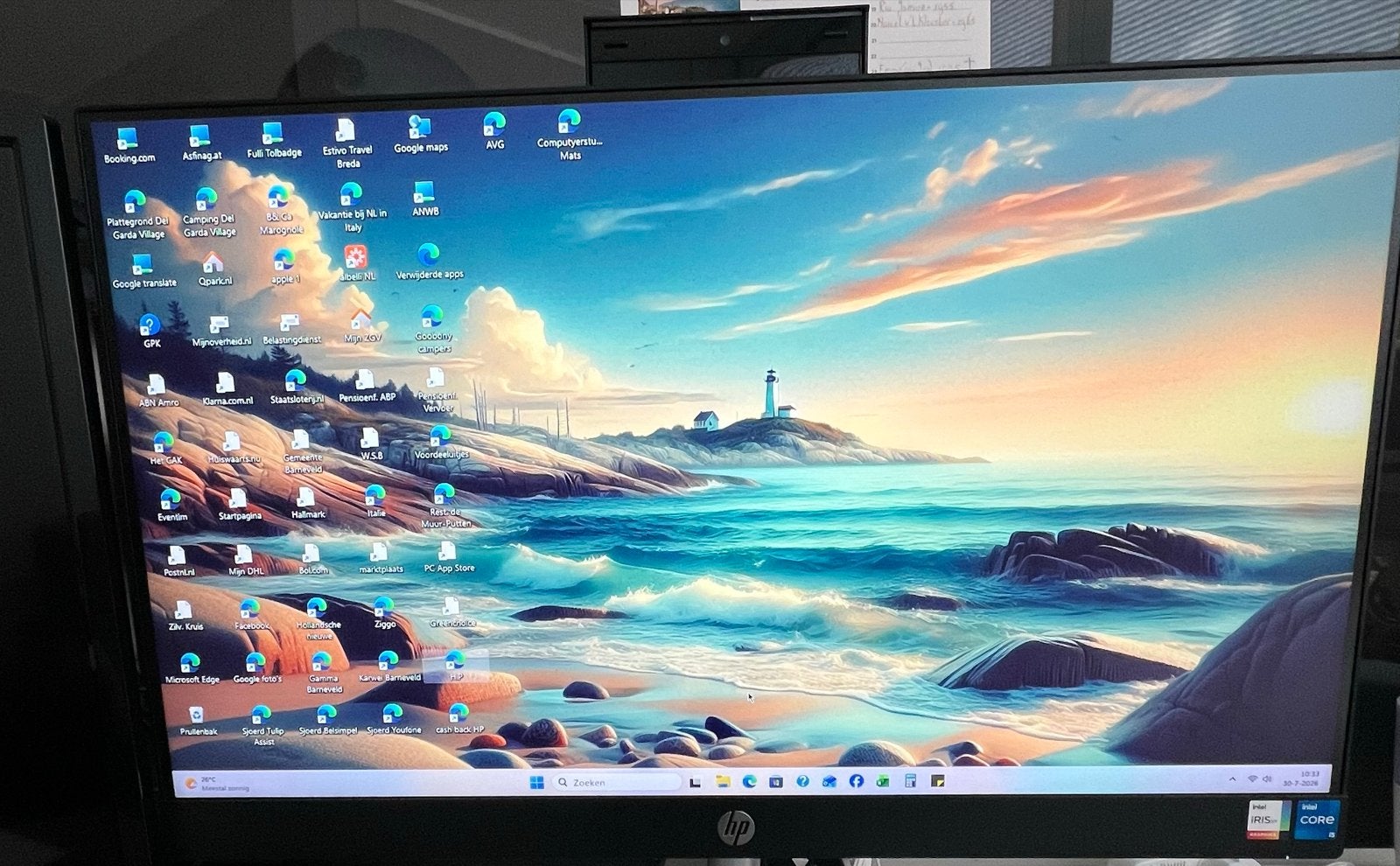 HP 24-cr0660nd All-in-One Desktop PC met Windows 11, Computers en Software, Desktop Pc's, Zo goed als nieuw, Minder dan 2 Ghz