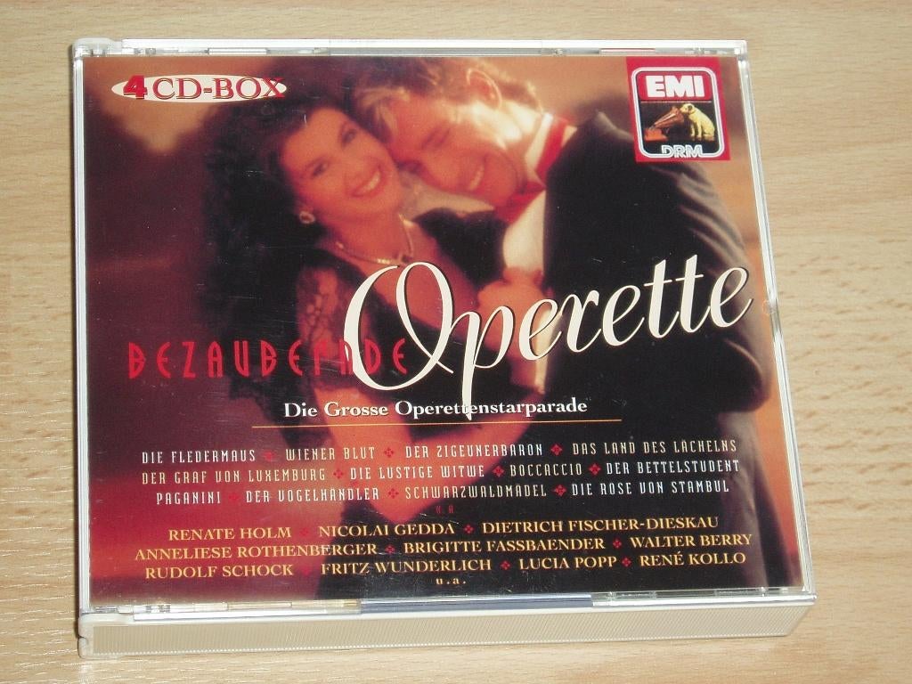 4 CD box Die grosse operetten starparade , Operette, Gebruikt, Verzenden, Boxset, Overige typen