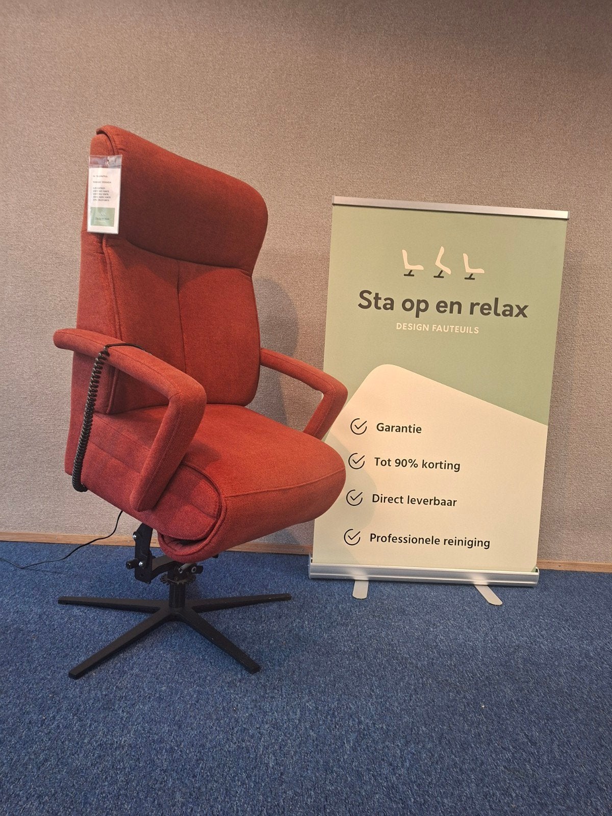Sta op relax fauteuil Prominent Stockholm zo goed als nieuw, Hoofdstraat 60 Schijndel, Ophalen of Verzenden, Zo goed als nieuw