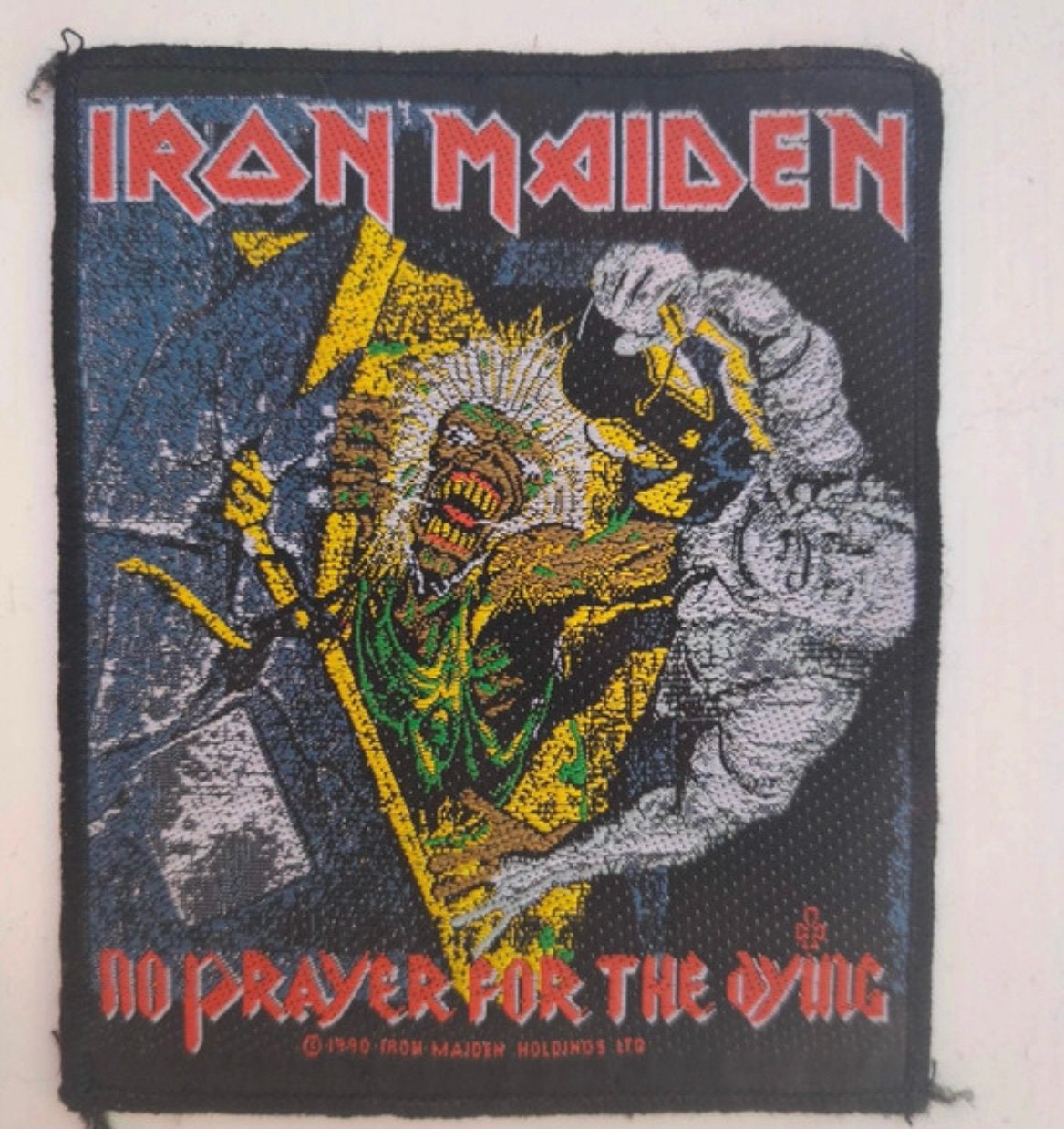 Iron maiden No Prayer For The Dying patch, Verzamelen, Ophalen of Verzenden, Zo goed als nieuw, Kleding