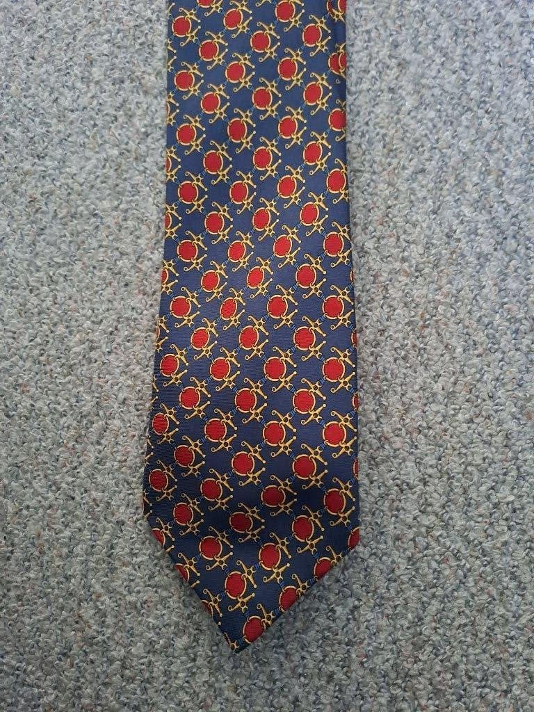 Stropdas - merk St. George, Verzenden, Zo goed als nieuw, Blauw, Met patroon