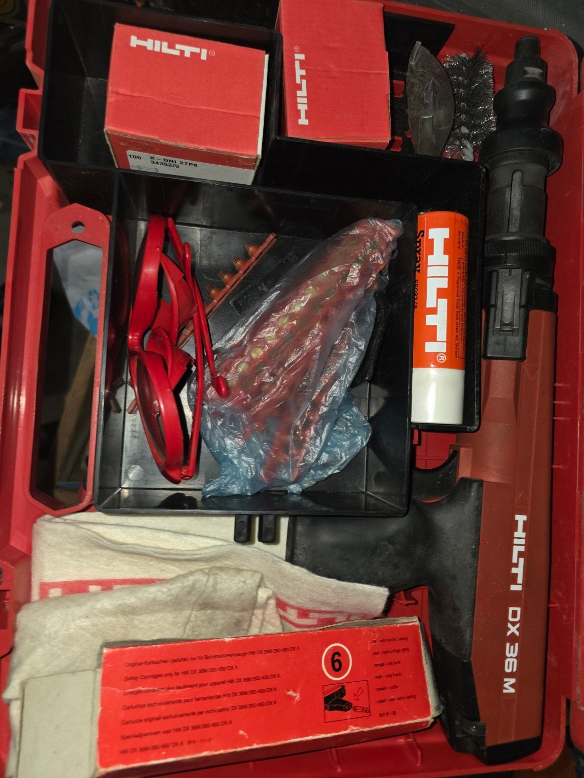 Hilti DX 36 M Schiethamer met accessoires, Doe-het-zelf en Verbouw, Ophalen of Verzenden, Gebruikt
