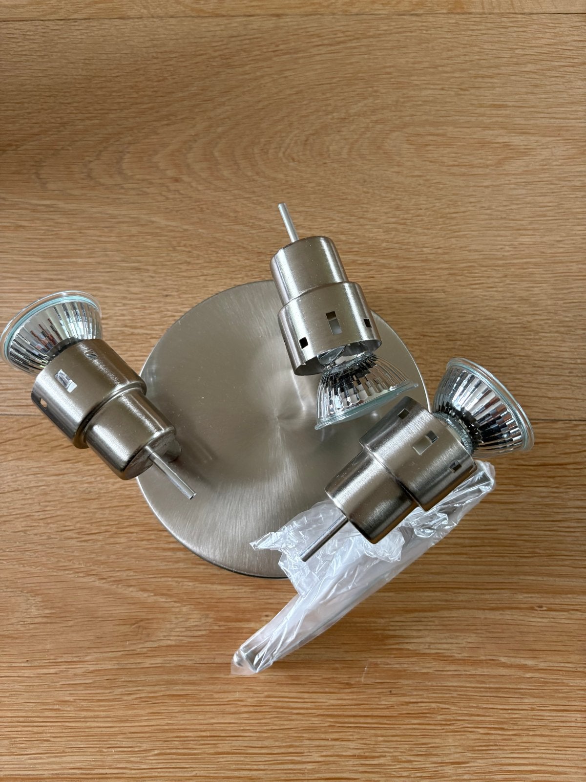Plafondspot met 3 verstelbare spots, metaal, GU10 fitting, Halogeen, Gebruikt, GU10, Overige merken