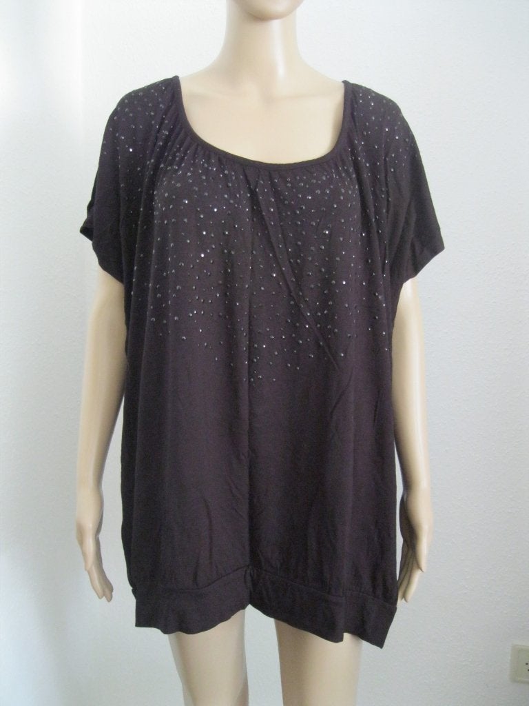 maat XL, 1 nieuw zwart  shirt / tuniek, 69 cm., Zwart, Maat 46/48 (XL) of groter, Nieuw, Ophalen of Verzenden