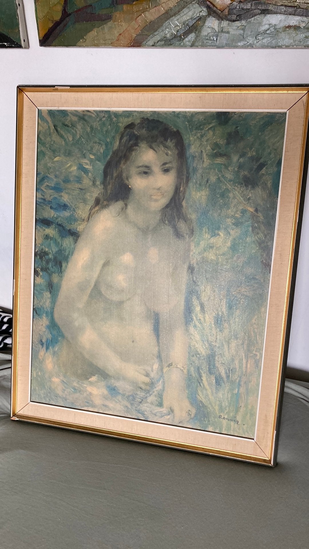 Ingelijst:AUGUSTE RENOIR. “Nu au soleil” (naakt in de zon)., Ophalen, Portret of Personen, Overige technieken, Impressionistisch