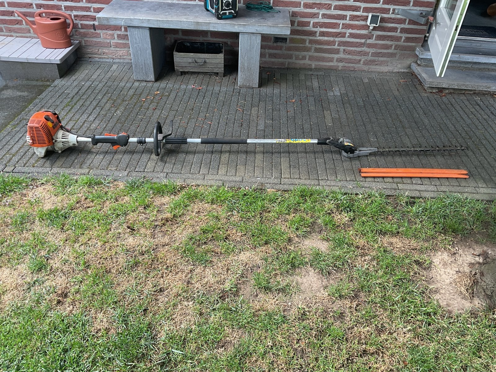 Stihl stokheggenschaar, Ophalen, Gebruikt, Benzine