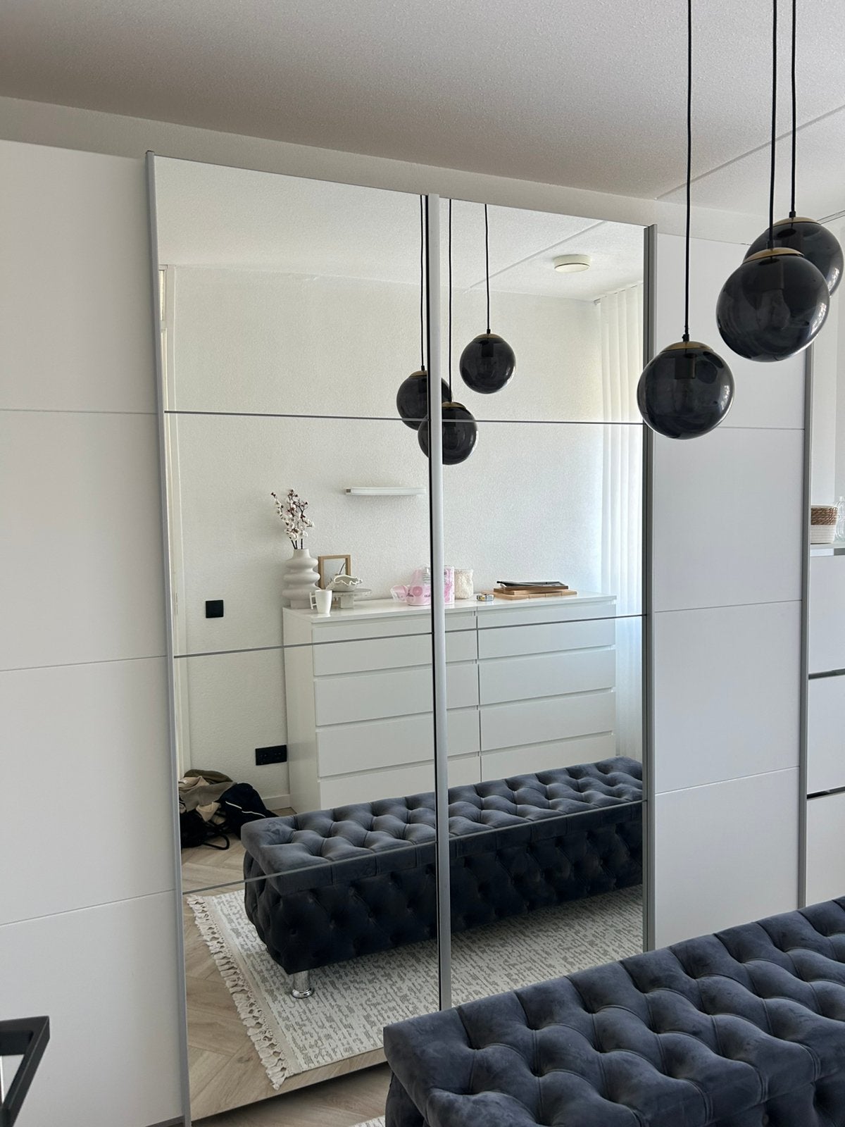 Kledingkast zo goed als nieuw met spiegel, Huis en Inrichting, Kasten | Kledingkasten, Ophalen, Zo goed als nieuw, 200 cm of meer