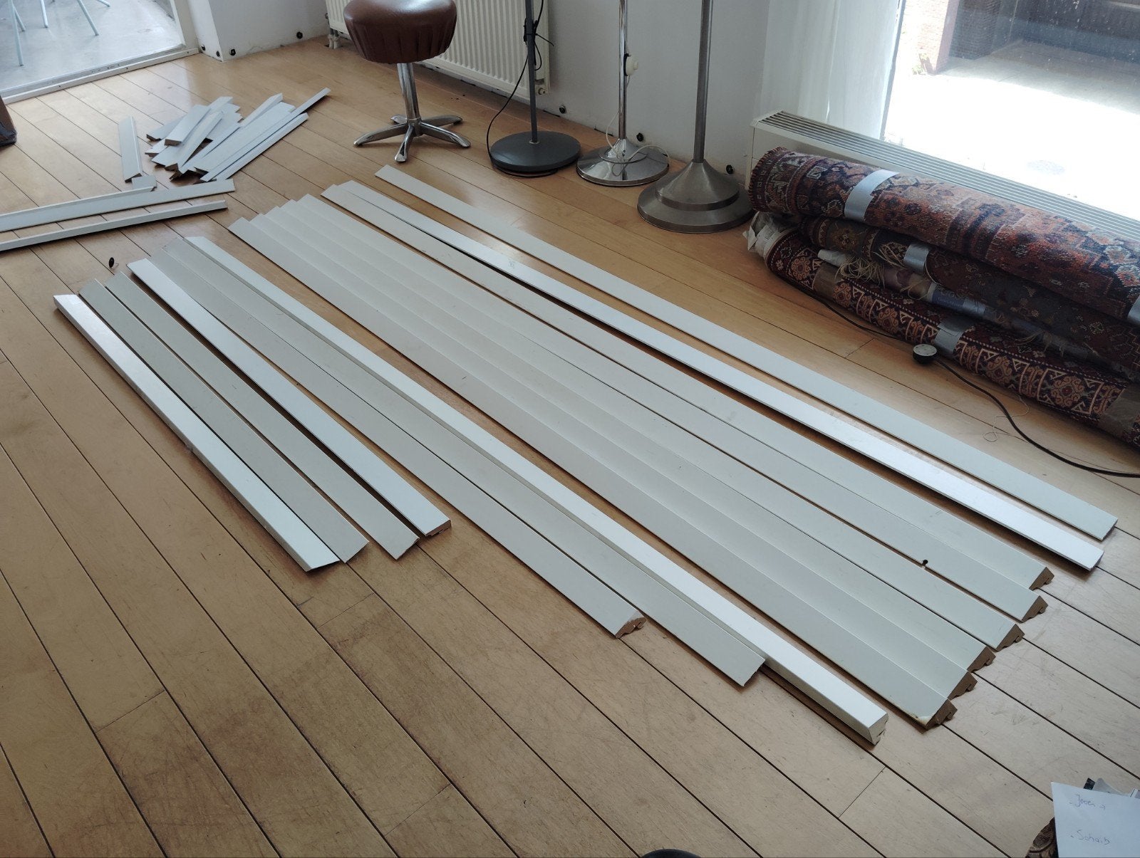 Gebruikte MDF plinten, Ophalen, Mdf, 200 tot 250 cm, Plinten
