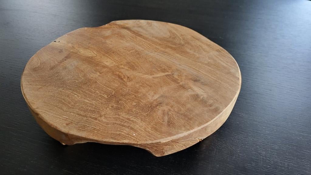 Serveerplank/plateau 30 cm doorsnee op pootjes, Ophalen of Verzenden