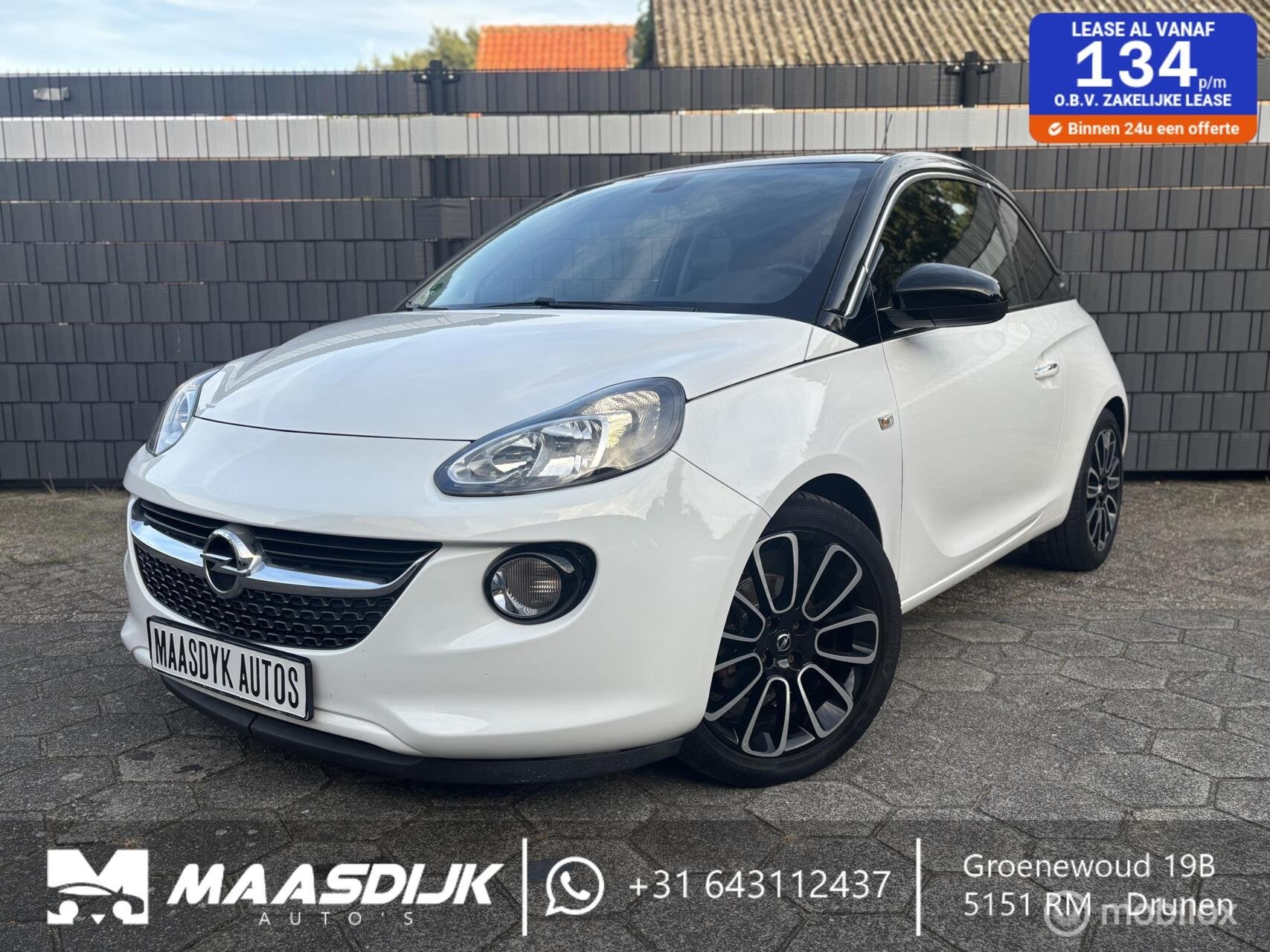 Opel Adam 1.4 PANO CARPLAY PDC STOEL-STUURVERWARMING AIRCO, Auto's, Voorwielaandrijving, Gebruikt, Zwart, Leder en Stof