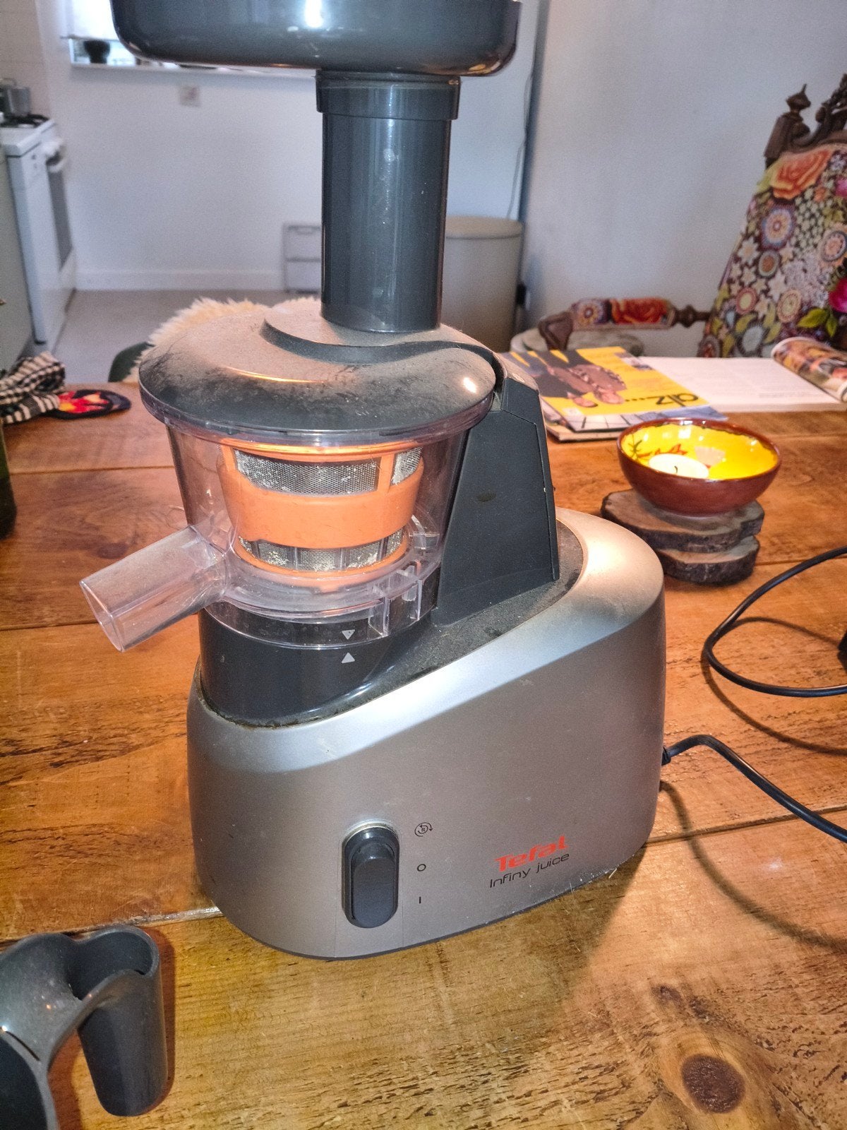 tefal sap centrifuge, Witgoed en Apparatuur, Ophalen of Verzenden, Zo goed als nieuw, Elektrisch, Sapcentrifuge