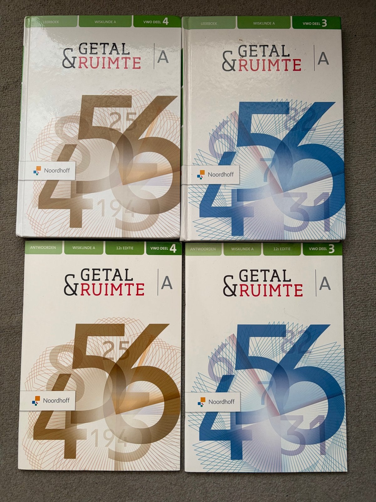 Getal Ruimte Wiskunde A VWO deel 3 & 4 leerboek & antwoorden, Ophalen of Verzenden, Gelezen, VWO, Wiskunde A