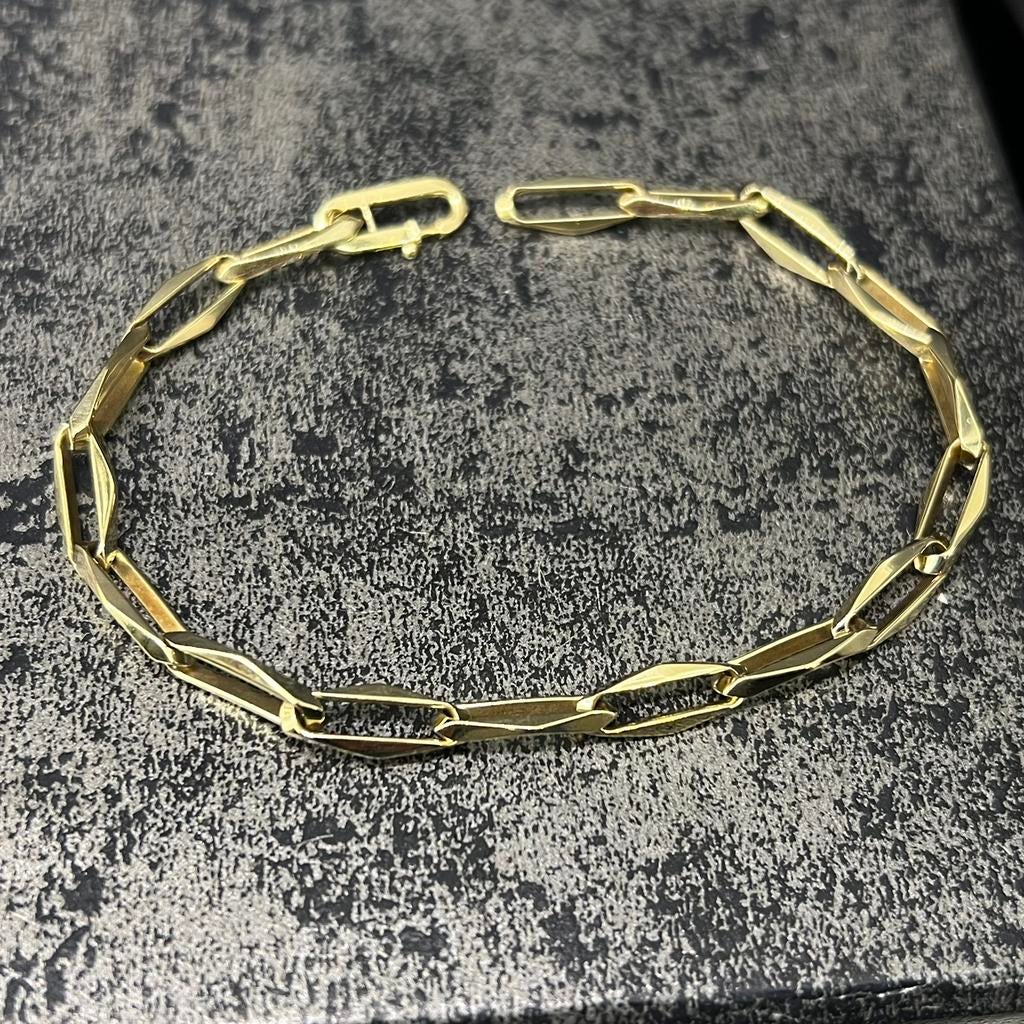 14k gouden armband massief closed forever schakel, Ophalen of Verzenden, Nieuw, Goud