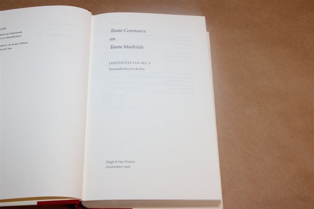 Tante Constance, Tante Mathilde — Drs. P Liedteksten met CD, Ophalen of Verzenden, Gelezen, Artiest