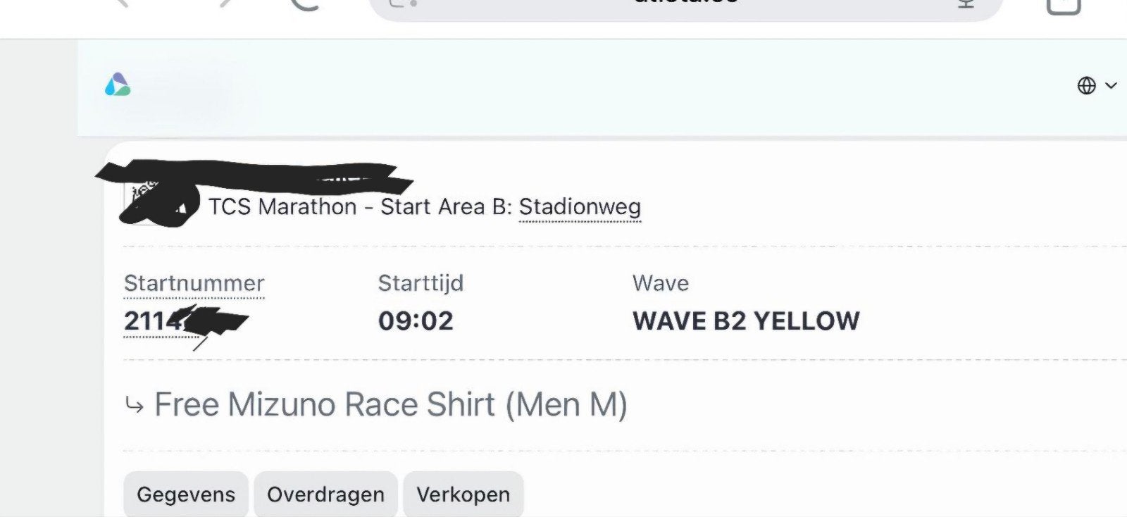 startbewijs marathon Amsterdam 2026 + gratis shirt, Eén persoon, Oktober